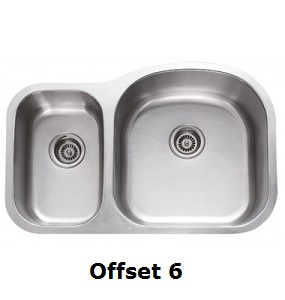Stainless steel Undermount sink offset 4