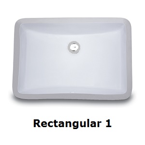 White porcelain regtangular sink